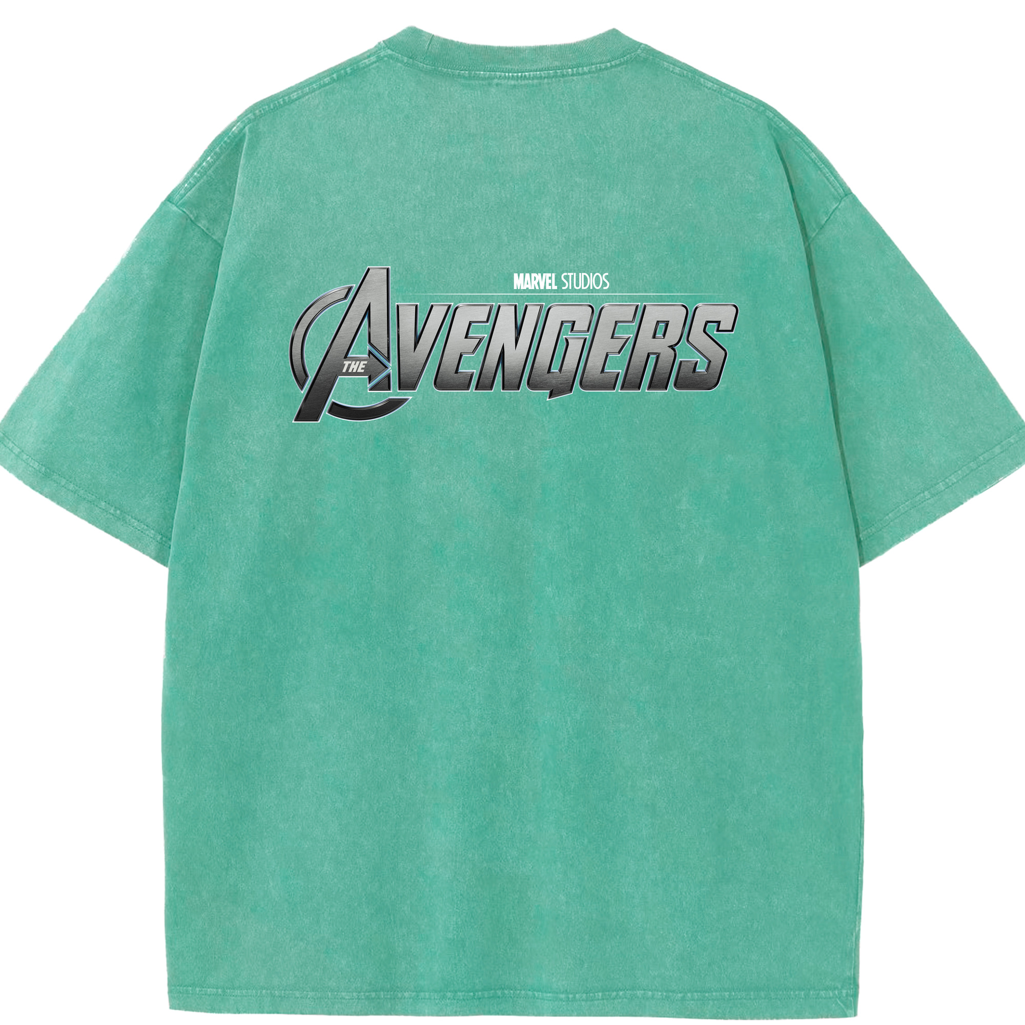 （画像用） アベンジャーズ The Avengers 綿100% ヴィンテージ風 半袖Tシャツ（背面プリント）
